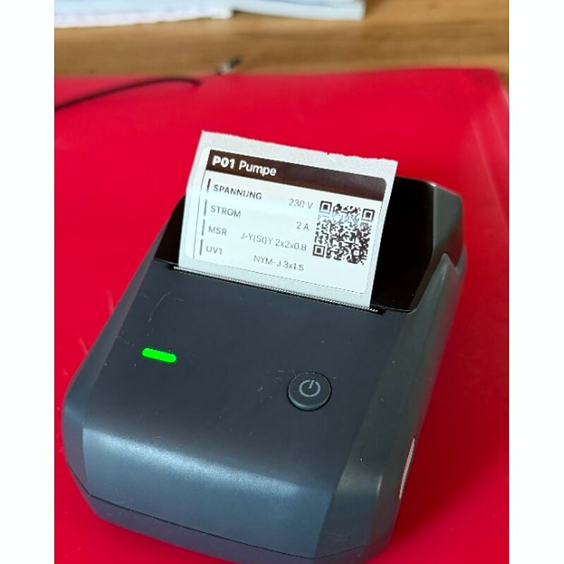 Niimbot B1 mit DokuLabel QR-Etikett
